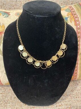 Gold Circle Link Necklace - Women Jewelry